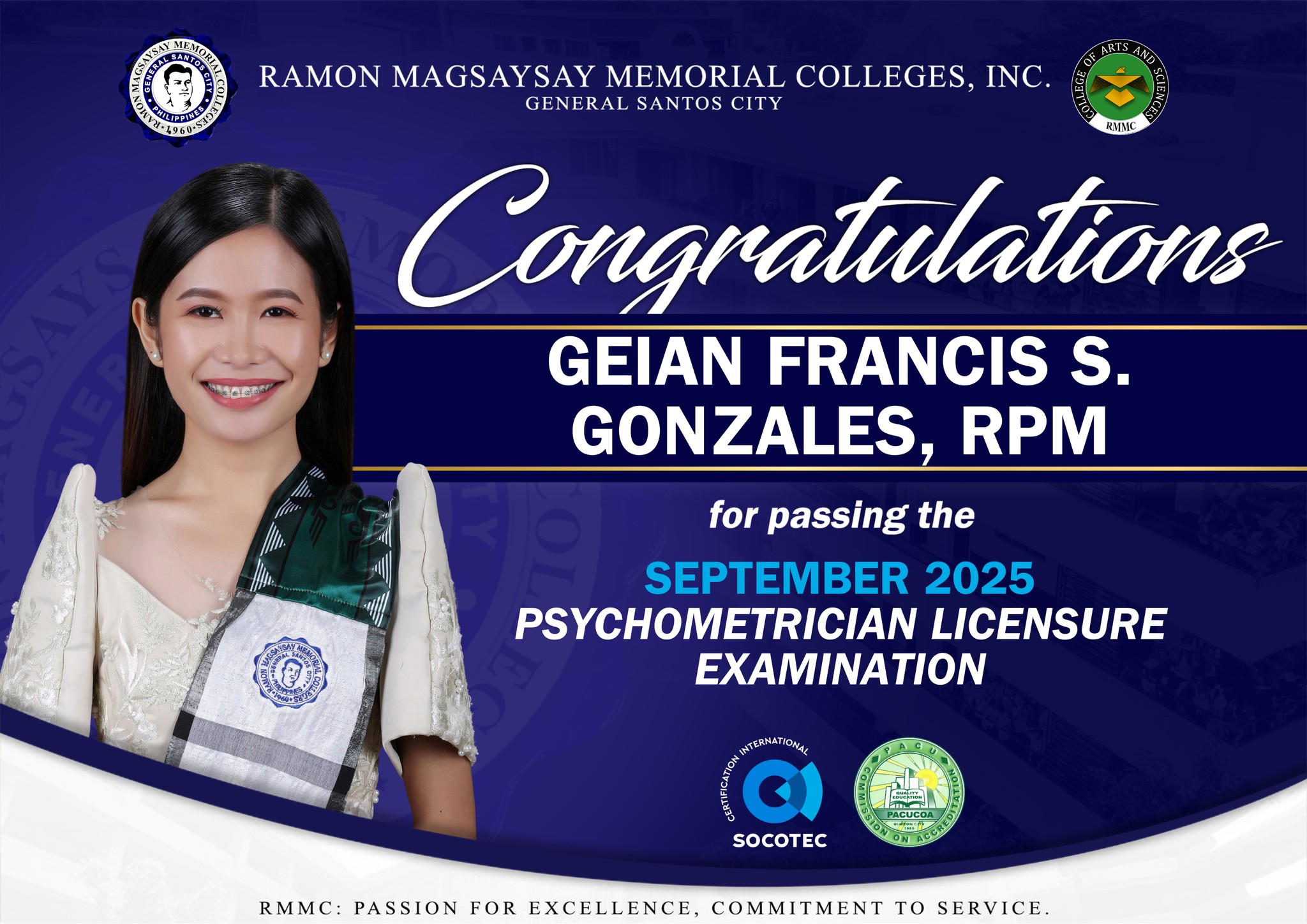 1/2 | RMMC CELEBRATES 42 NEWLY REGISTERED PSYCHOMETRICIANS!